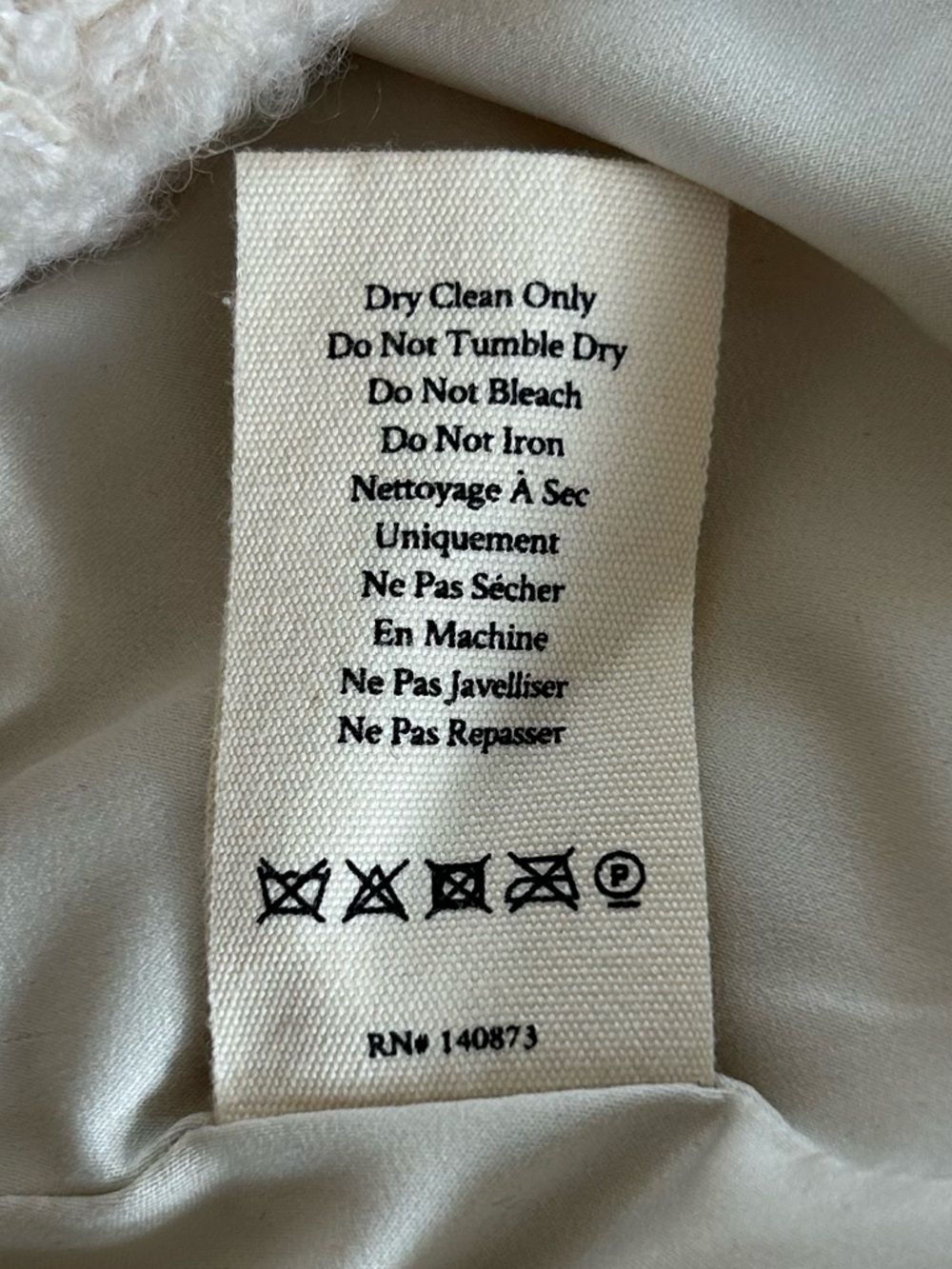 LoveShackFancy | Women’s ‘Harvest White’ Tweed Pearl-Button Cropped Jacket Sz 12 - Picture 16 of 16